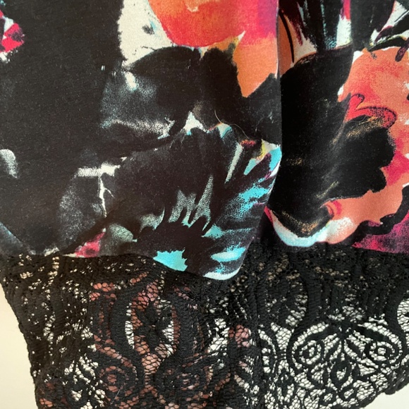 NWT Frank Lyman Colourful Cocktail Dress with Black Lace Detail (Sz 8) - Picture 8 of 11